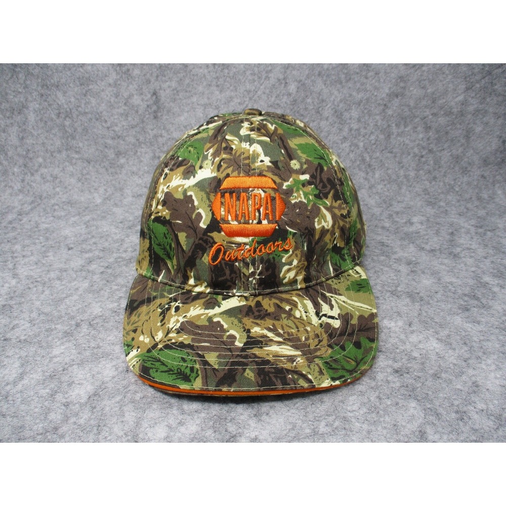 NAPA Hat Cap Strap Back Mens Green Outdoors Camo Hunting Racing Fishing Camping